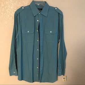 ✨NWT Alfani Blue Button Down Shirt